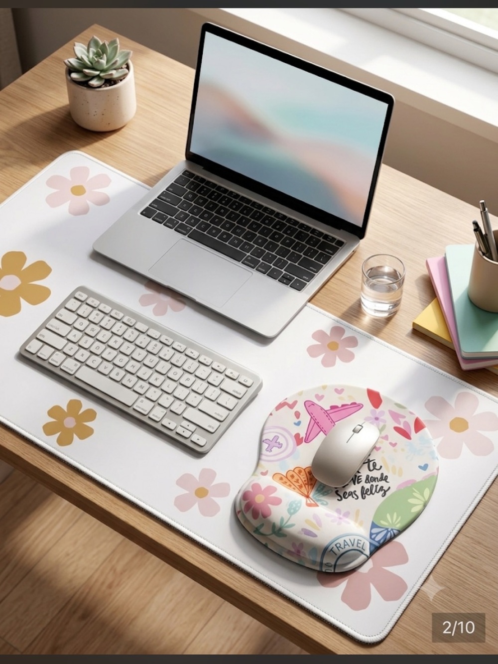 Rubber Mat for Desk & Ergonomic Mouse Pat